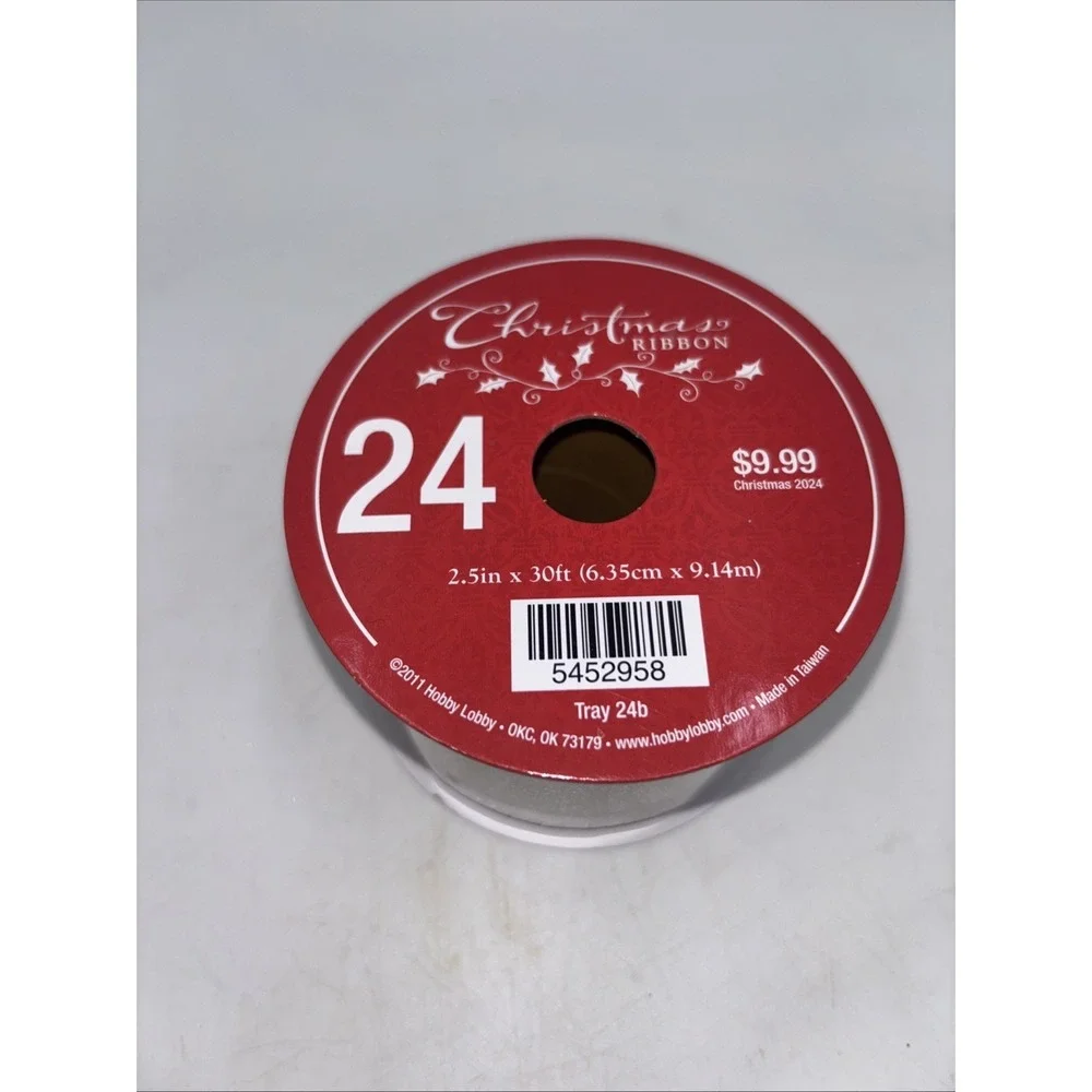 NEW 1 roll wired edge ribbon 2.5